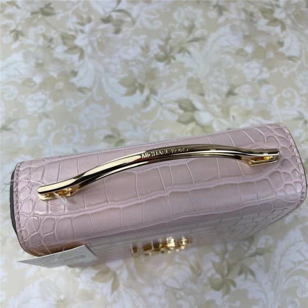 Michael Kors Small Convertible Crossbody Flap Shoulder Bag (powder blush) Croc-E - Picture 11 of 15